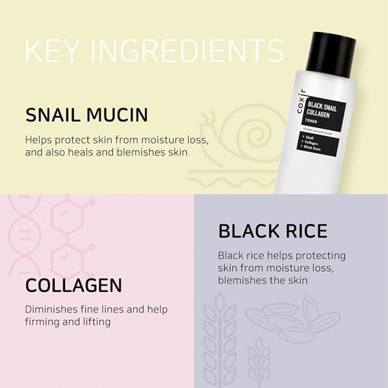 Coxir Black Snail Collagen Toner 150ml